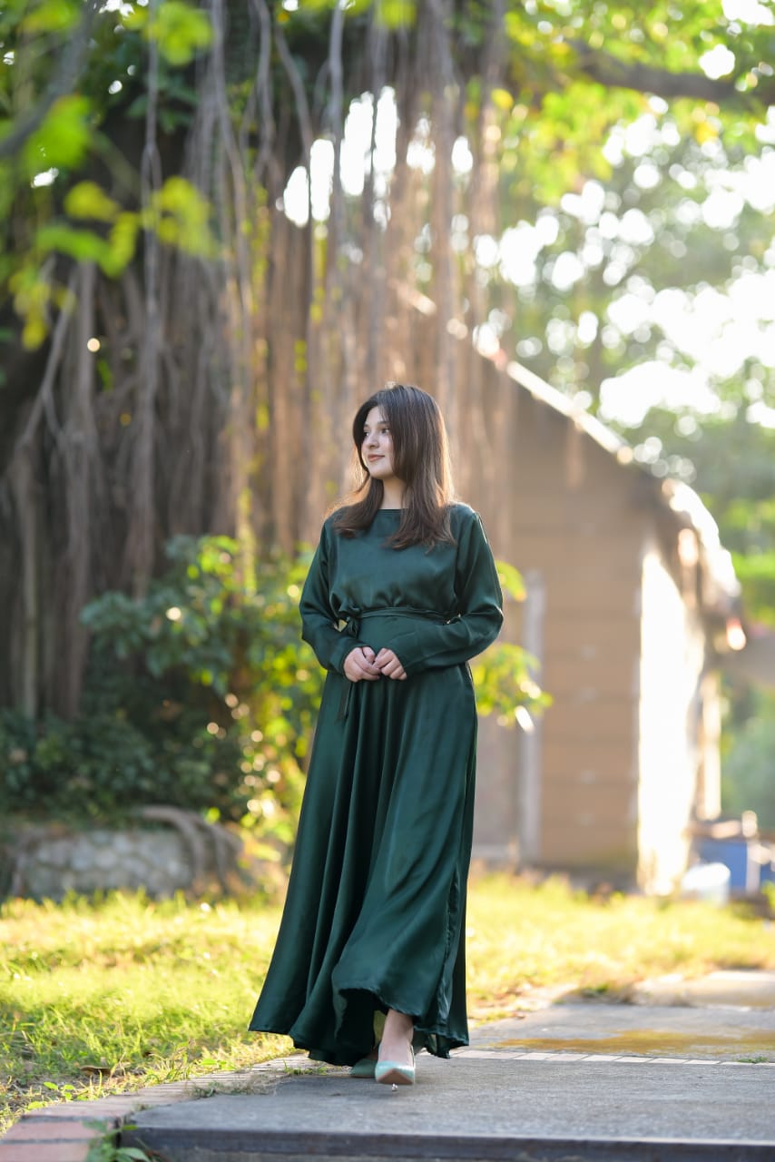 Green Maxi with Shamoz Silk Belt