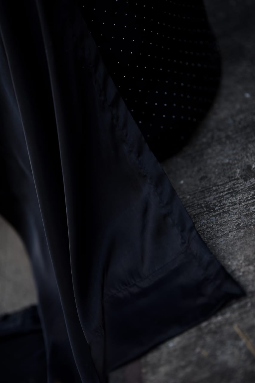 Black Korean Silk Dress with Stones Seesha Silk Dubatta with Silk Border