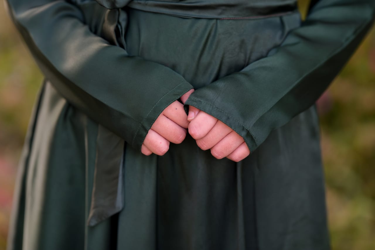 Green Maxi with Shamoz Silk Belt